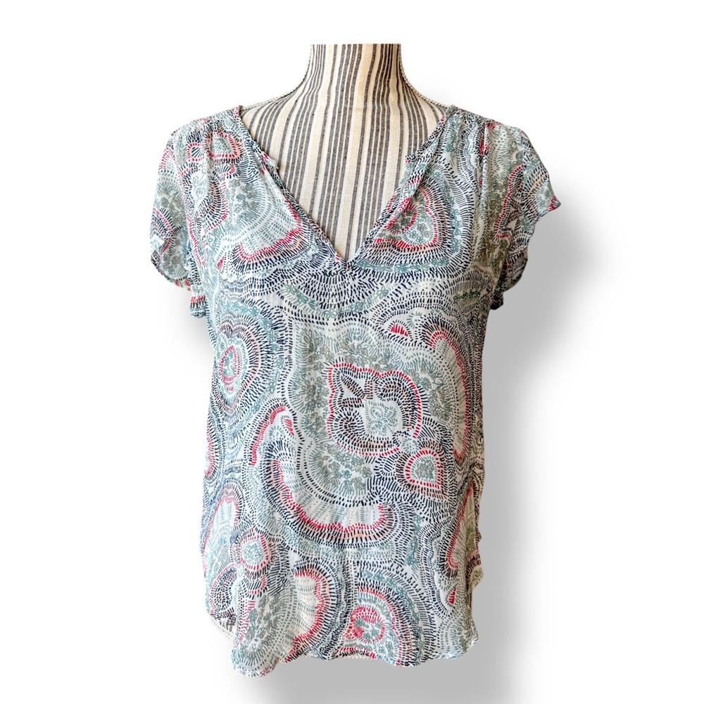 Joie Multicolor Patterned Blouse - image 1